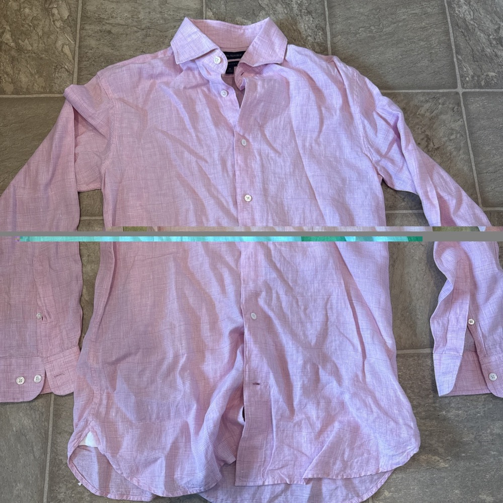 Banana Republic Pink Button Up Shirt Size Medium